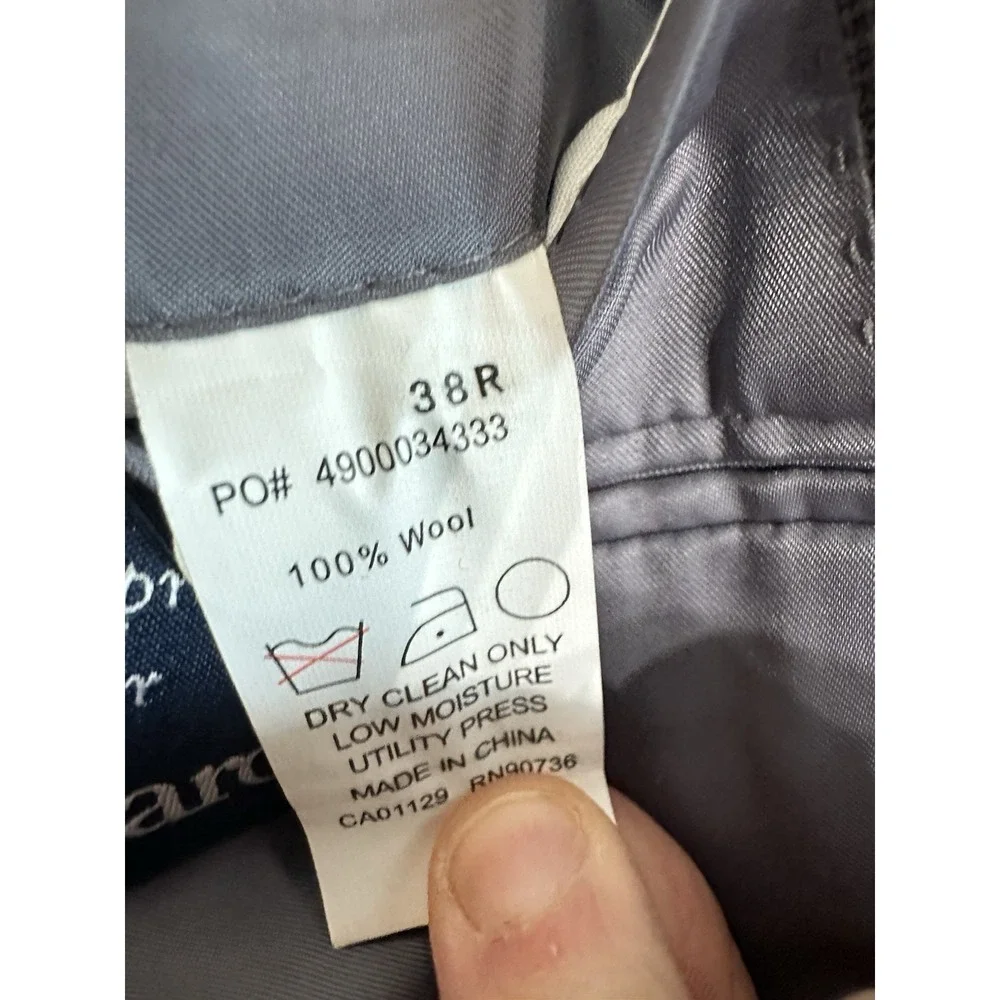 Ralph Lauren Men's Blazer 38R Sport Coat Mens Gray Wool Two-Button Blazer